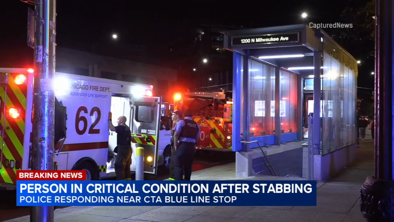 Chicago police respond to CTA Blue Line station after person critically injured in stabbing: CFD
— ABC7 Chicago (WLS-TV)