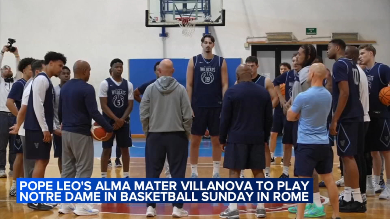 Pope Leo's alma mater Villanova to open college basketball season against Notre Dame in Rome
— ABC7 Chicago (WLS-TV)